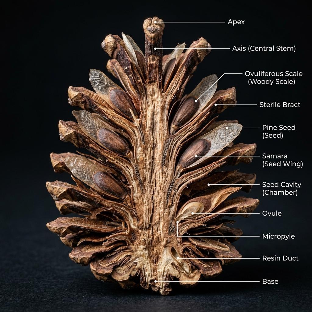 Anatomischer Natur-Querschnitt mit organischer Struktur